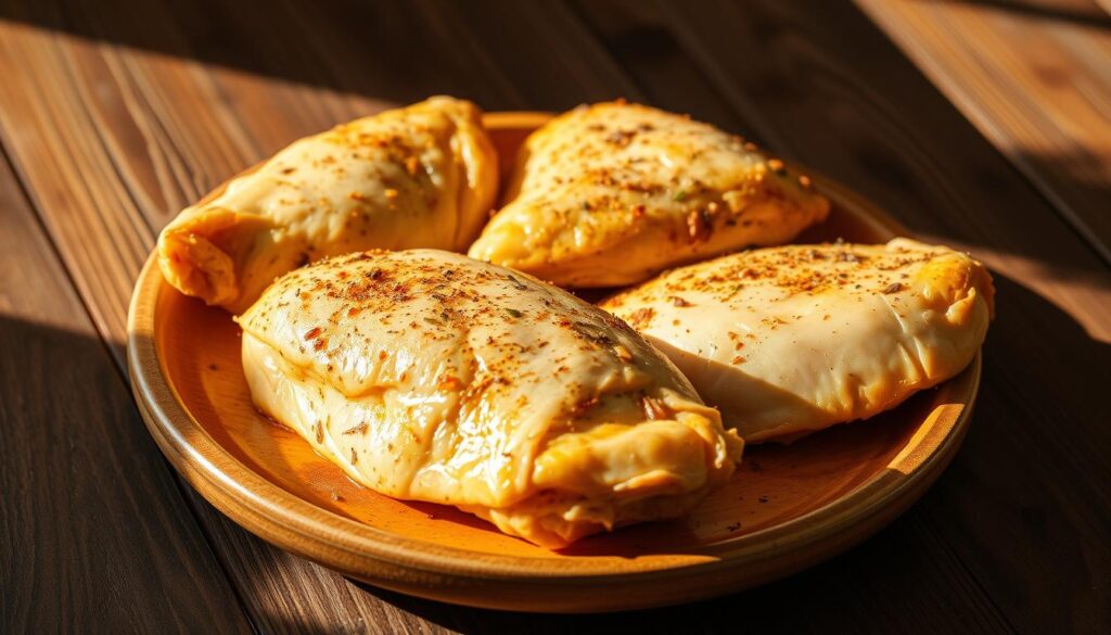 A plate of tender, juicy baked chicken breasts resting on a wooden surface, seasoned with a blend of herbs and spices. The skin is perfectly crisp, with a golden-brown hue. The chicken breasts are arranged in a natural, relaxed manner, casting soft shadows on the wooden surface, illuminated by warm, natural lighting from the side. The overall scene exudes a sense of homely comfort and culinary craftsmanship, inviting the viewer to savor the succulent results of this simple yet delicious baking process. A plate of tender, juicy baked chicken breasts resting on a wooden surface, seasoned with a blend of herbs and spices. The skin is perfectly crisp, with a golden-brown hue. The chicken breasts are arranged in a natural, relaxed manner, casting soft shadows on the wooden surface, illuminated by warm, natural lighting from the side. The overall scene exudes a sense of homely comfort and culinary craftsmanship, inviting the viewer to savor the succulent results of this simple yet delicious baking process.