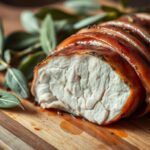 Prosciutto-Wrapped Pork Tenderloin with Crispy Sage