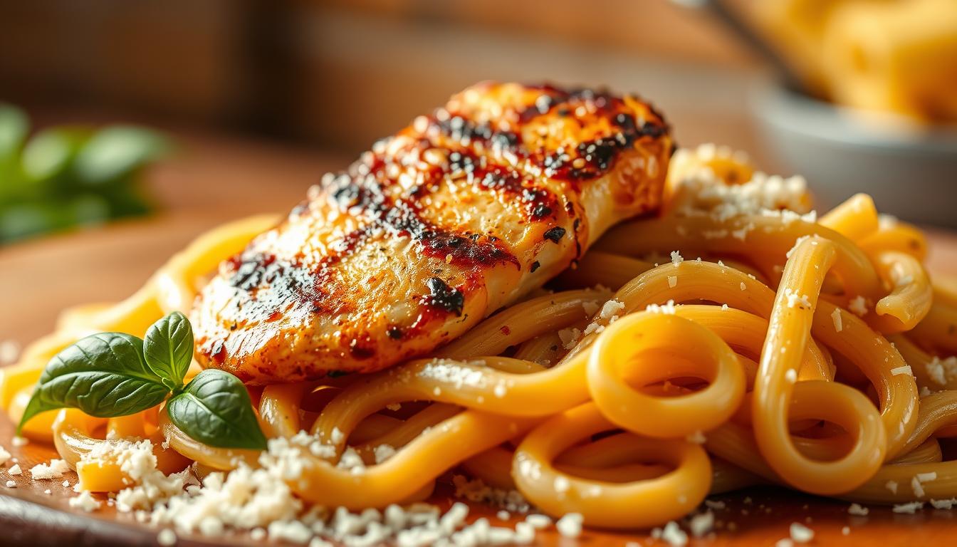 garlic parmesan chicken pasta